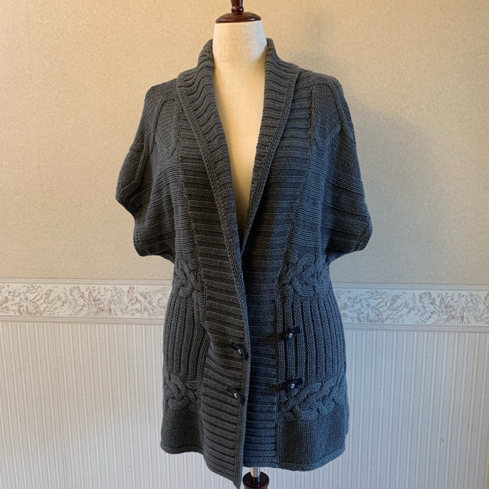 Tommy Hilfiger Charcoal‎ Women's Cableknit Cardigan Size XL